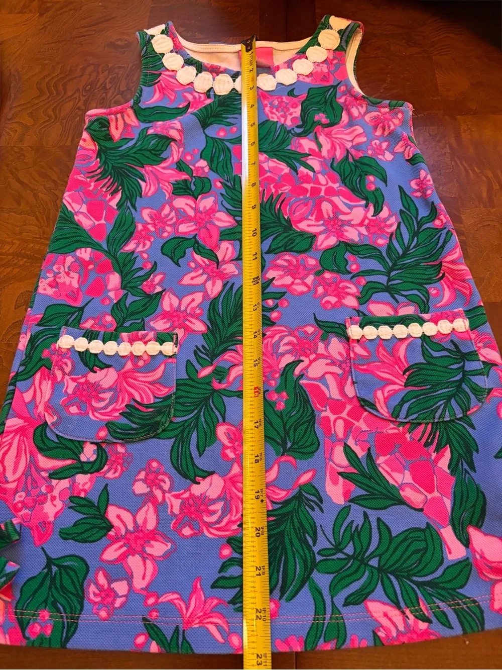 Lilly Pulitzer Pink & Blue Tropical Floral Shift Dress